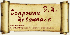 Dragoman Milunović vizit kartica